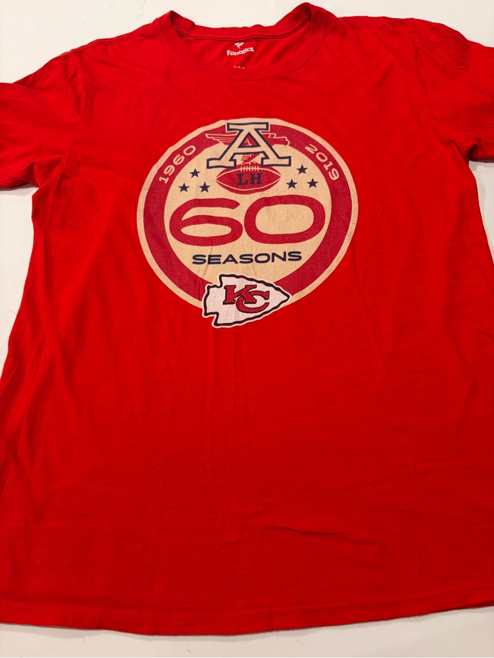 Fanatics Red Kansas City Chiefs 60 Seasons Graphic Tee